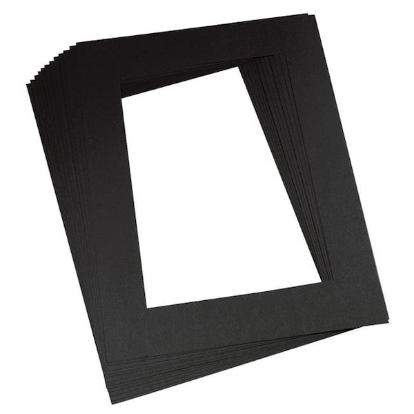 Pacon Corporation Pacon 003879 Pre-Cut Frame Mat; 9 x 12 In; Black; Pack Of 12 3879 - main